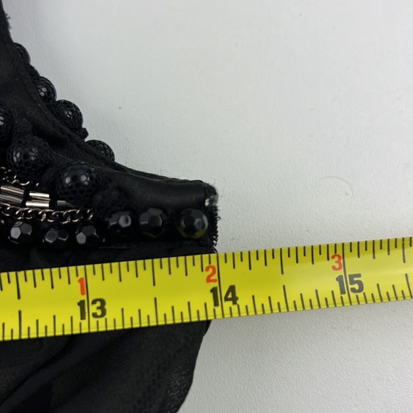 ***SOLD****bebe  single shoulder elegant beaded tank top - Picture 7 of 9